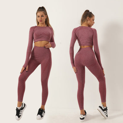Yoga Set Dames Naadloze Legging en Sporttop