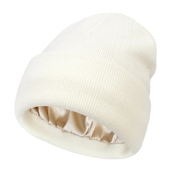 Zijden Wintermuts Dames Wol Voering Haarbescherming Ademend Windbestendig Warm Winteraccessoire Mode
