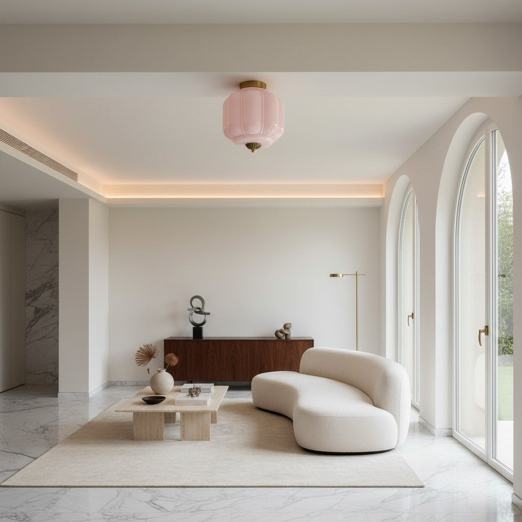 Plafondlamp Melkglas Glazen Kap Moderne Verlichting Scandinavische Stijl Woonkamer Eetkamer Slaapkamer Flush Mount