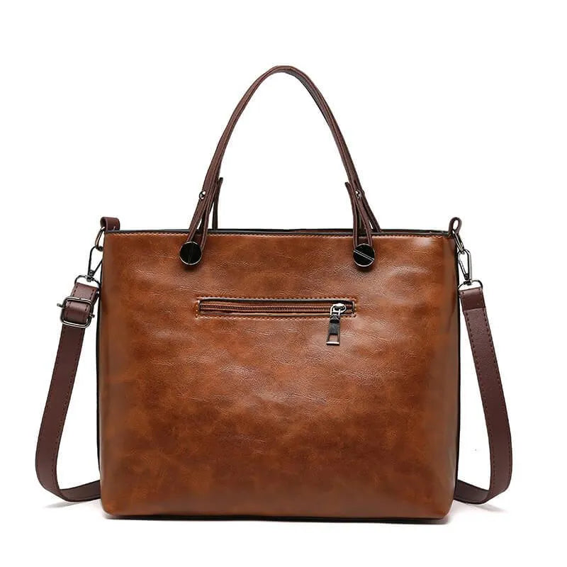 Leren Handtas voor Dames Vintage Stijl Duurzaam
