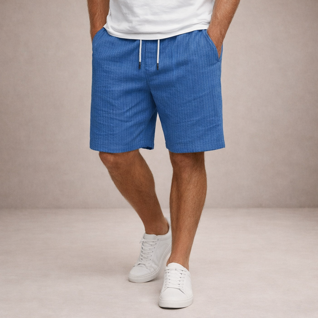 Korte Herenbroek Linnen Ademend Zomerbroek Casual Fit