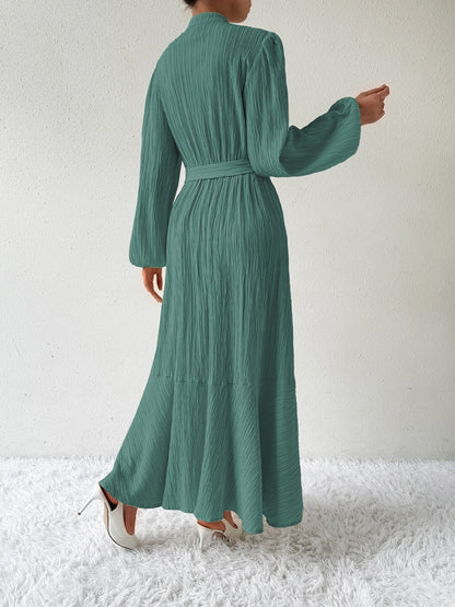 Vrouwenjurk Lange Mouwen met Taille Accent