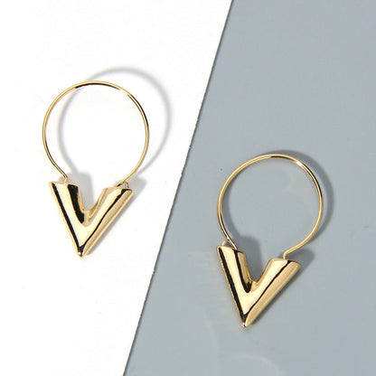 Dames Oorbellen Zilver Modern V-Vorm