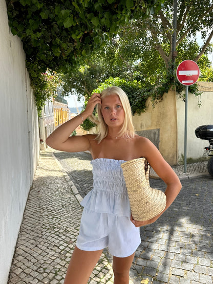 Off-Shoulder Jurk Elegante Rood met Shirred Details - StudioMarella