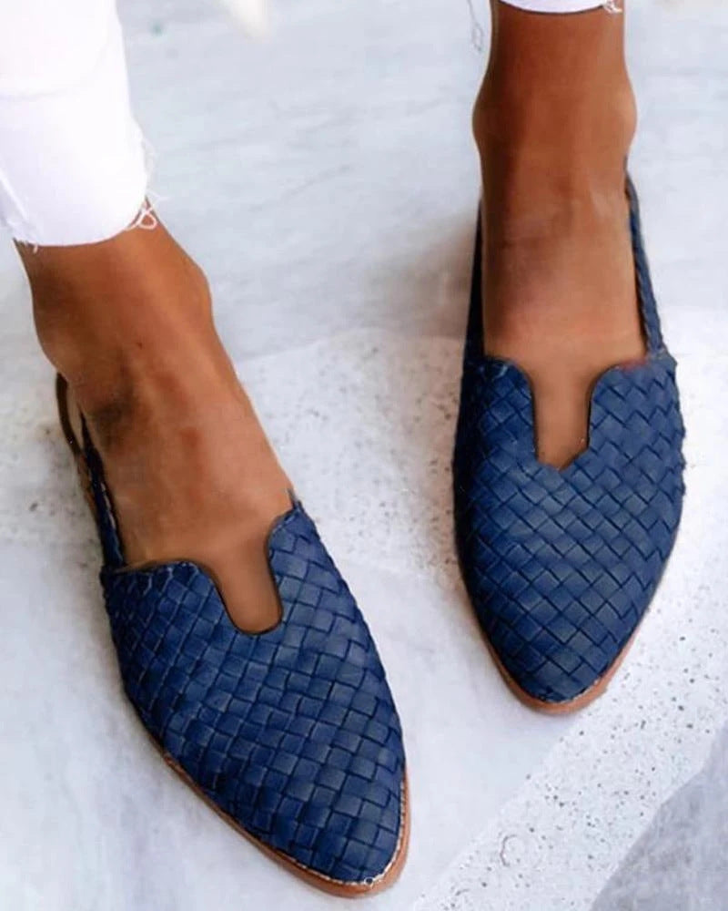 Dames Zomerpumps Gevlochten Instappers