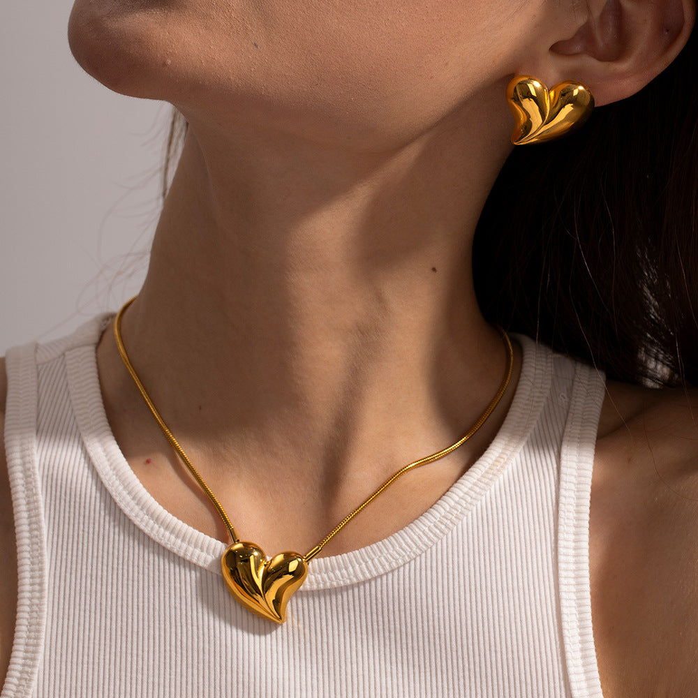Gouden Hart Ketting voor Dames Trendy Design - StudioMarella