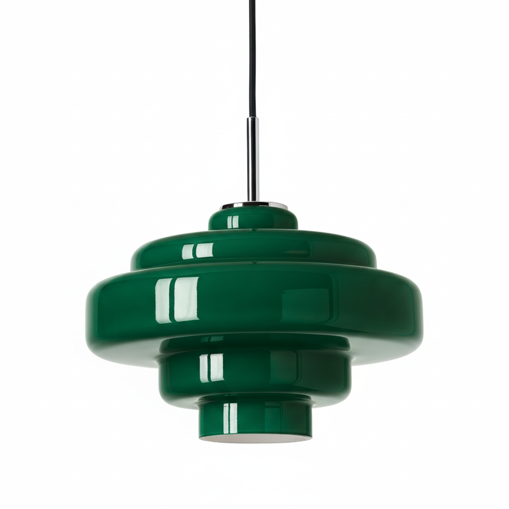 Gekleurde Glazen Hanglamp met Verstelbare Ophanging – Moderne Lichtpunt voor Eetkamer Keuken Woonkamer