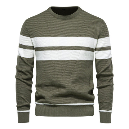 Gestreepte Trui Mannen Casual Klassiek Model