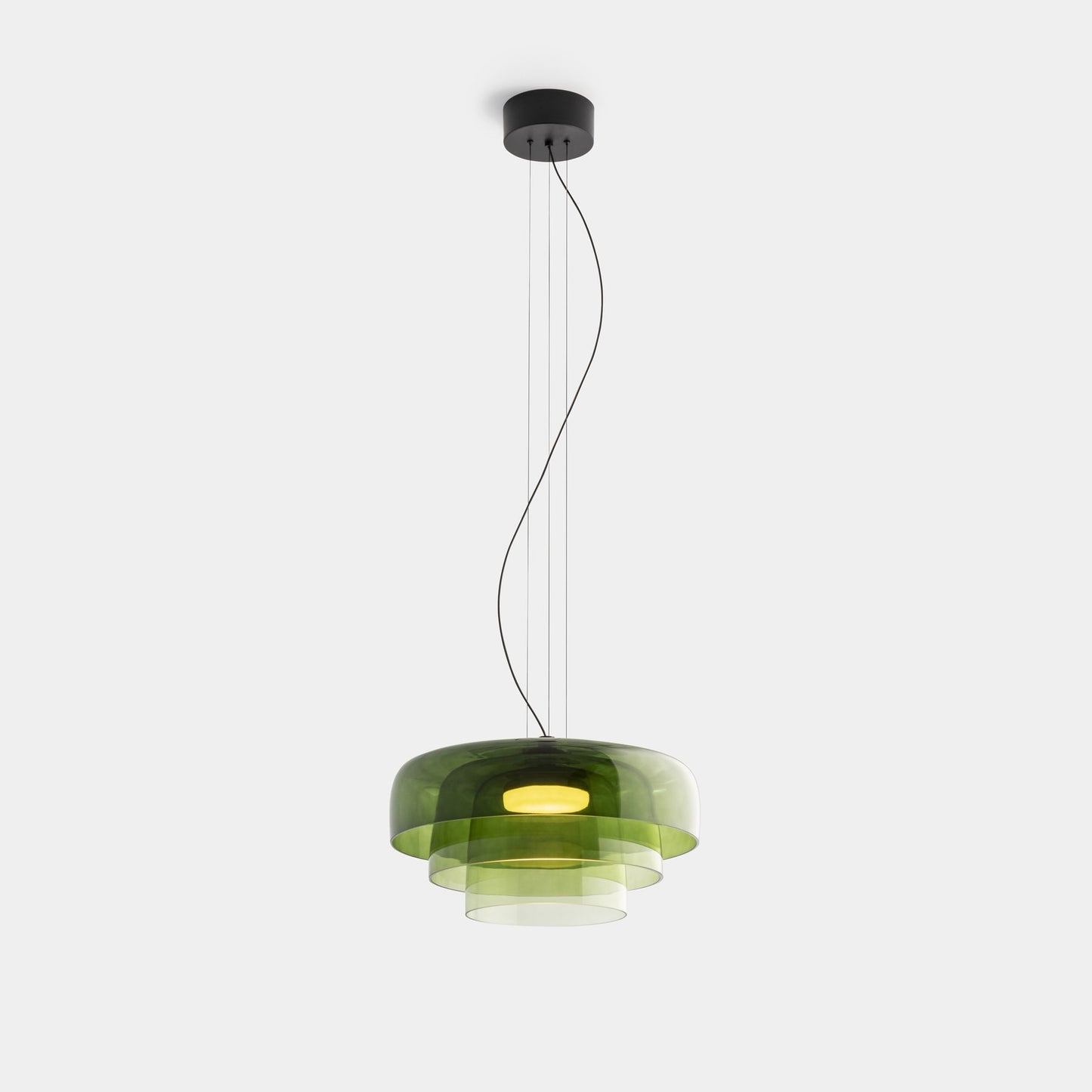Hanglamp Glas Nordisch Design Gelaagd 1 2 3 Niveaus Oranje Groen Grijs Eetkamer Keuken Woonkamer Pendellamp Warm Licht LED Verstelbaar