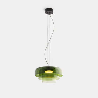 Hanglamp Glas Nordisch Design Gelaagd 1 2 3 Niveaus Oranje Groen Grijs Eetkamer Keuken Woonkamer Pendellamp Warm Licht LED Verstelbaar