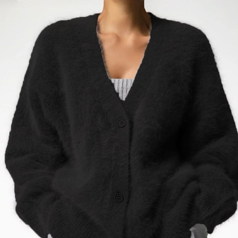 Dames Vest Gebreid Warme V-hals Trui
