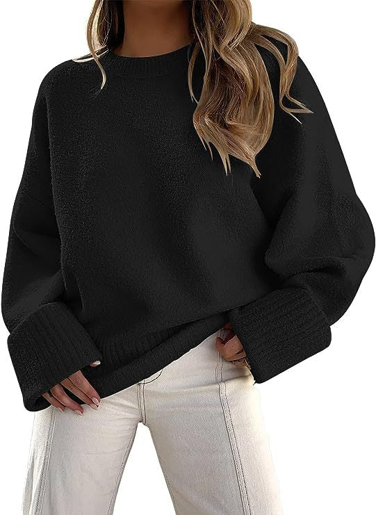 Dames Trui Zacht Oversized Ronde Hals