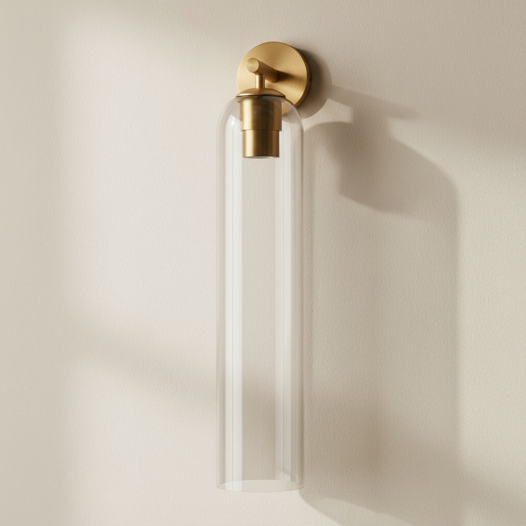 Glazen Wandlamp met Gouden of Zwarte Armatuur – Moderne Verlichtingstoevoeging
