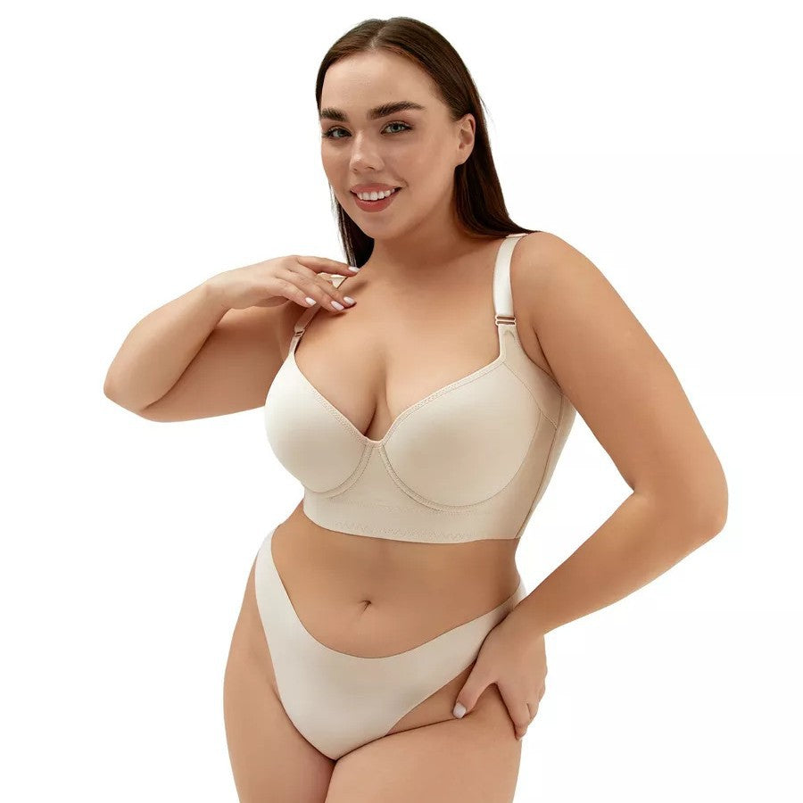Dames Beugelbeha Diepe V-Hals Glanzend Sexy