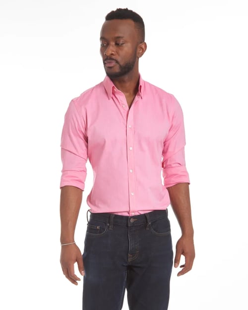 Heren Overhemd Slim Fit Stretch met Ritssluiting