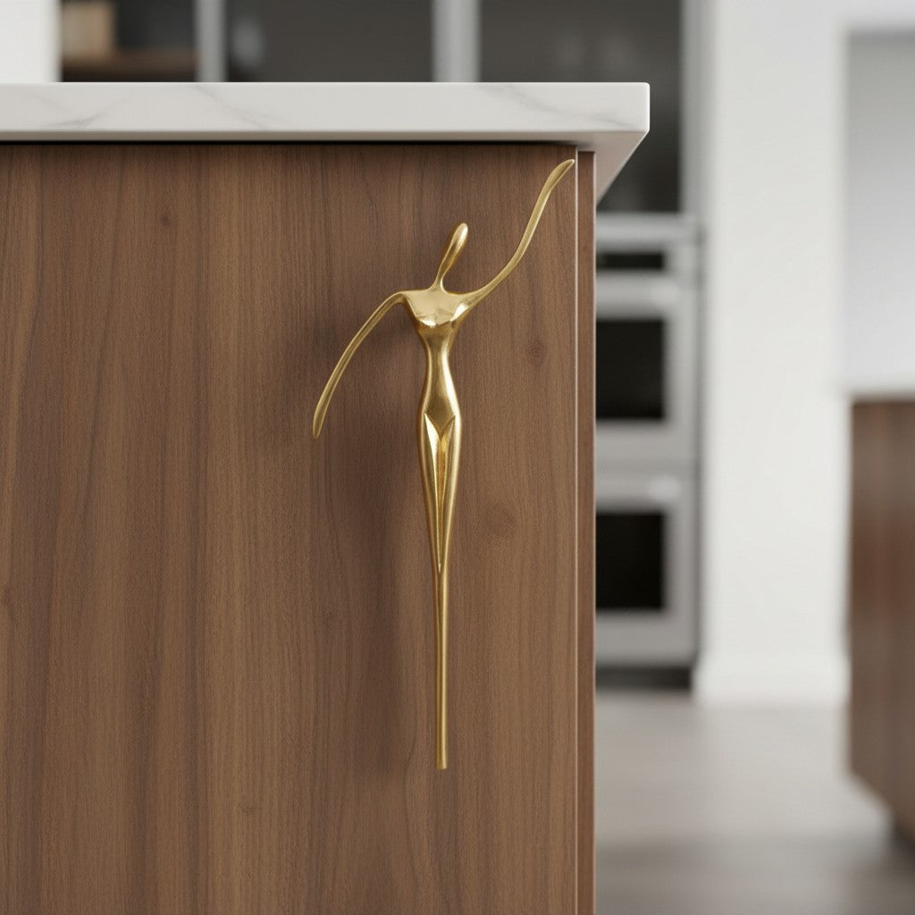 Minimalistische Kastgreep - Messing Zilver Roze - Scandinavisch Design Meubels