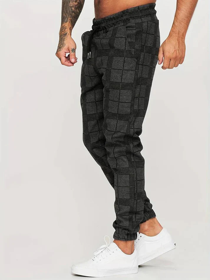 Joggingbroek Zacht Geruit Comfortabele Sportbroek