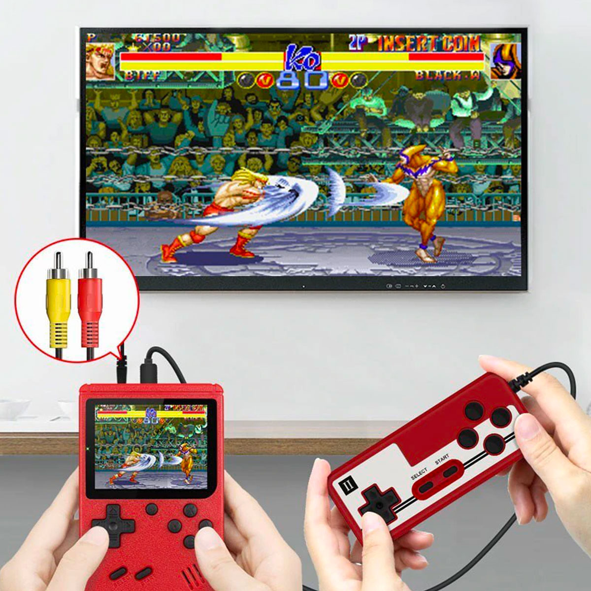 Retro Spelconsole 400 Klassieke Spellen Draagbaar Kids Volwassenen Nostalgisch