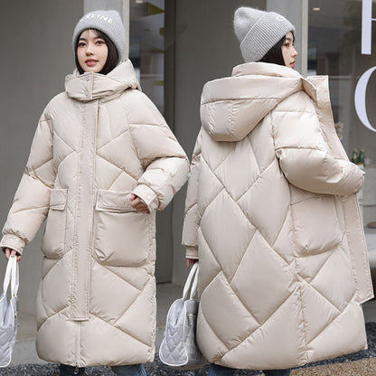 Dames Winterjas Warm en Gewatteerd Middellange Lengte
