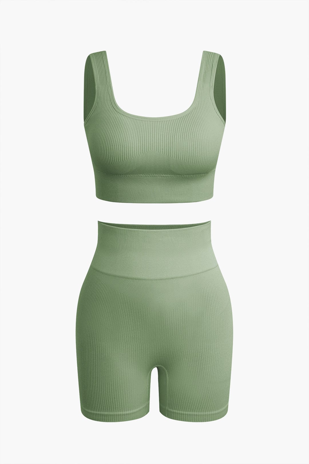 Yogaset Dames Naadloos met Crop Top en Shorts
