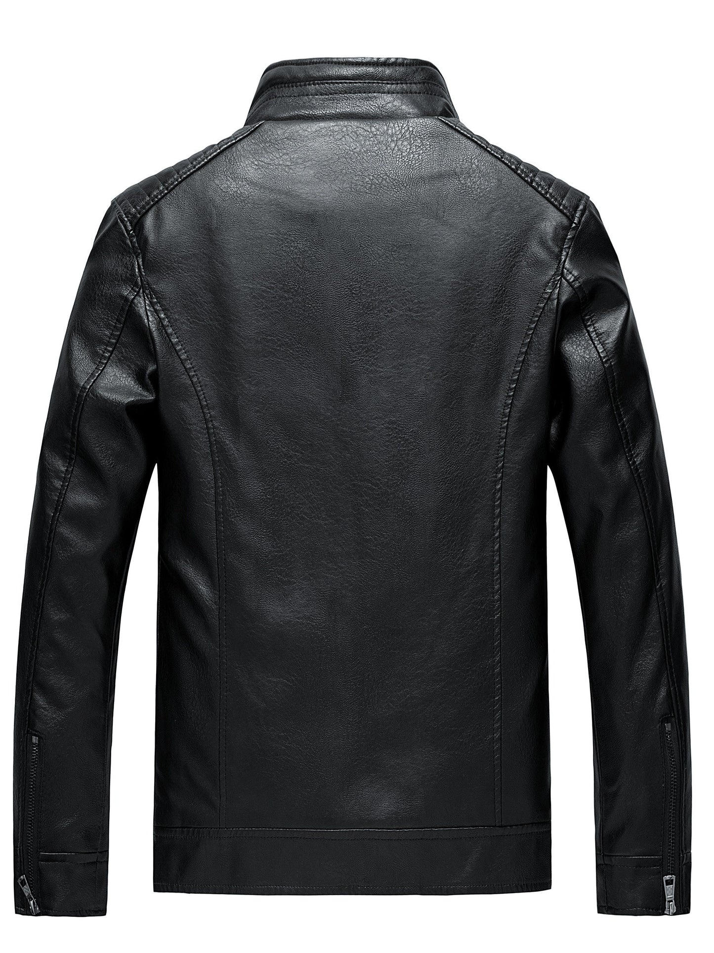 Leren Jas met Ritszakken Elegante Design