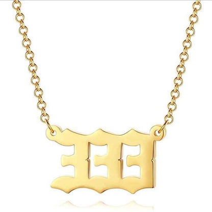 Gouden Ketting met Geluksengel en Cijfer Sieraad