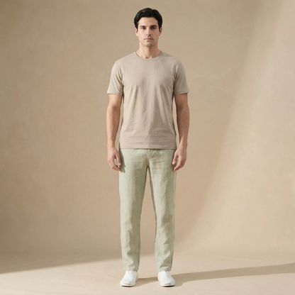 Linnen Zomerbroek Heren Elastisch Ademend Comfortabele Fit