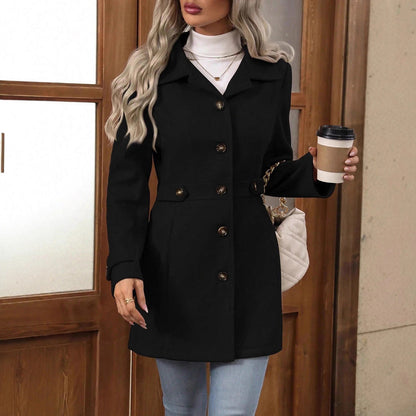 Dames Trenchcoat Zomerjas Licht Getailleerd Ceintuur