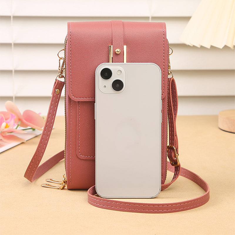 Dames Telefoontas Crossbody met Touchscreen Scherm en Bloemenvormig Ontwerp