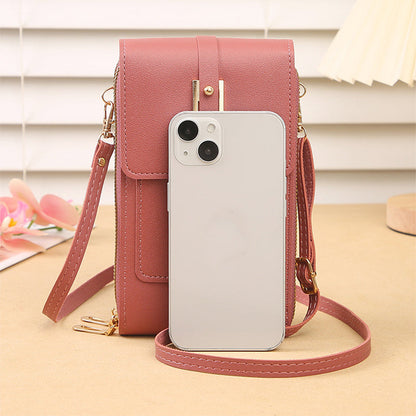 Dames Telefoontas Crossbody met Touchscreen Scherm en Bloemenvormig Ontwerp