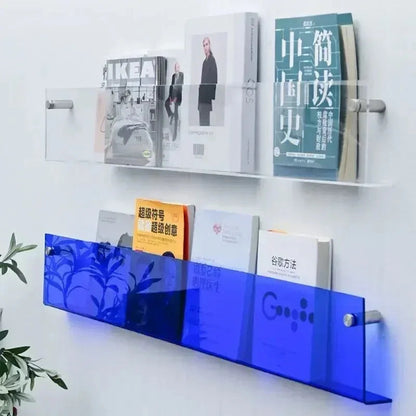 Wandplank PVC Zwevend Tijdschriftenrek 40cm 50cm 80cm Boeken Woonkamer Modern