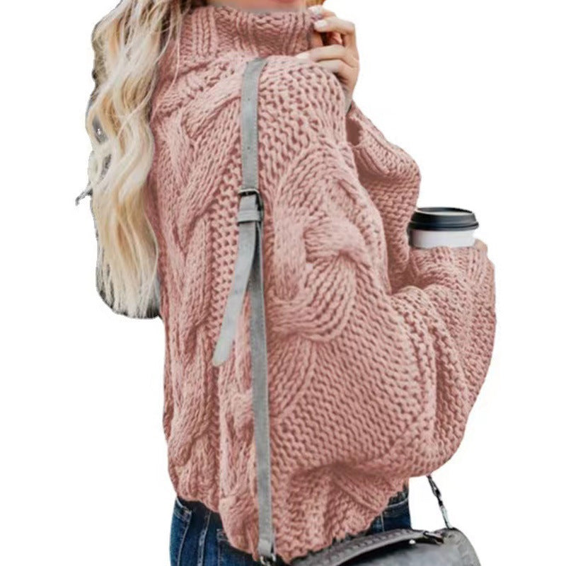 Dames Trui Oversized Kabelpatroon Lange Mouwen Warm