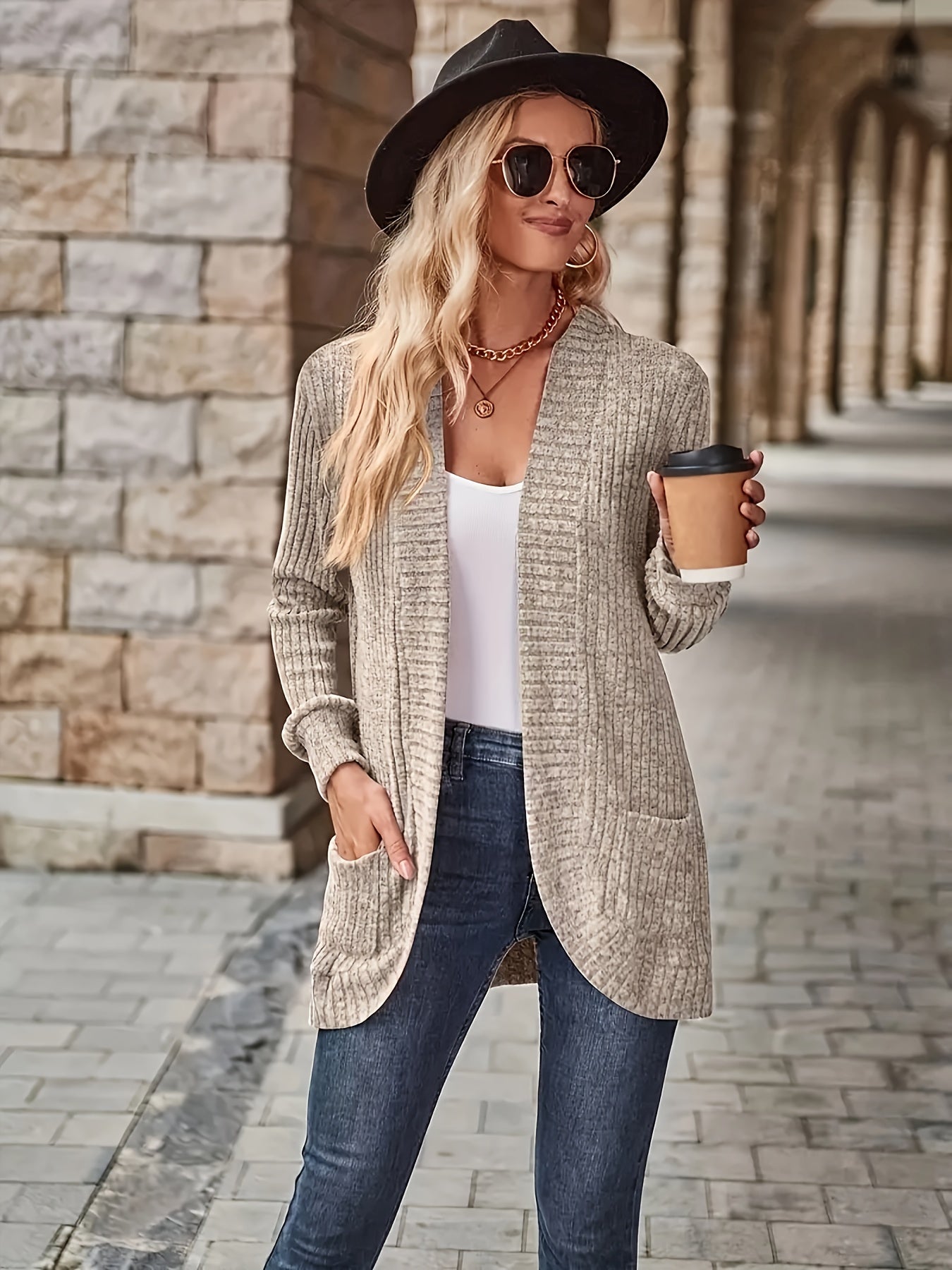 Dames Fleecevest Lange Mouwen Zacht Casual Design - StudioMarella