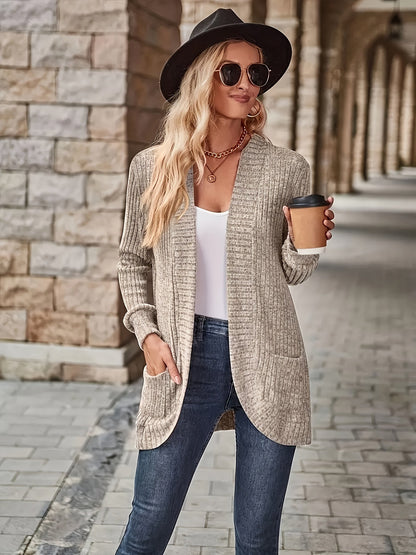 Dames Fleecevest Lange Mouwen Zacht Casual Design - StudioMarella