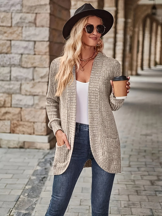 Dames Fleecevest Lange Mouwen Zacht Casual Design - StudioMarella