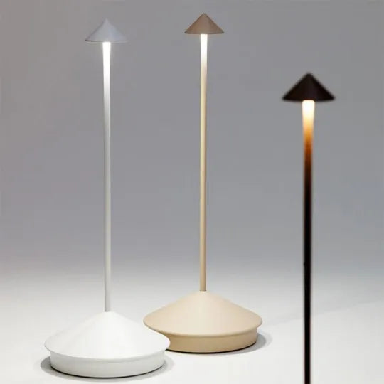 Tafellamp Draadloos Dimbaar LED Oplaadbaar USB Binnen Buiten Aluminium Wit Goud Zwart Grijs