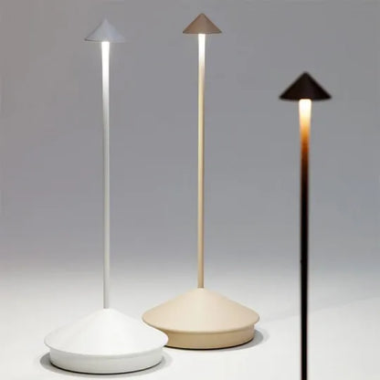 Tafellamp Draadloos Dimbaar LED Oplaadbaar USB Binnen Buiten Aluminium Wit Goud Zwart Grijs