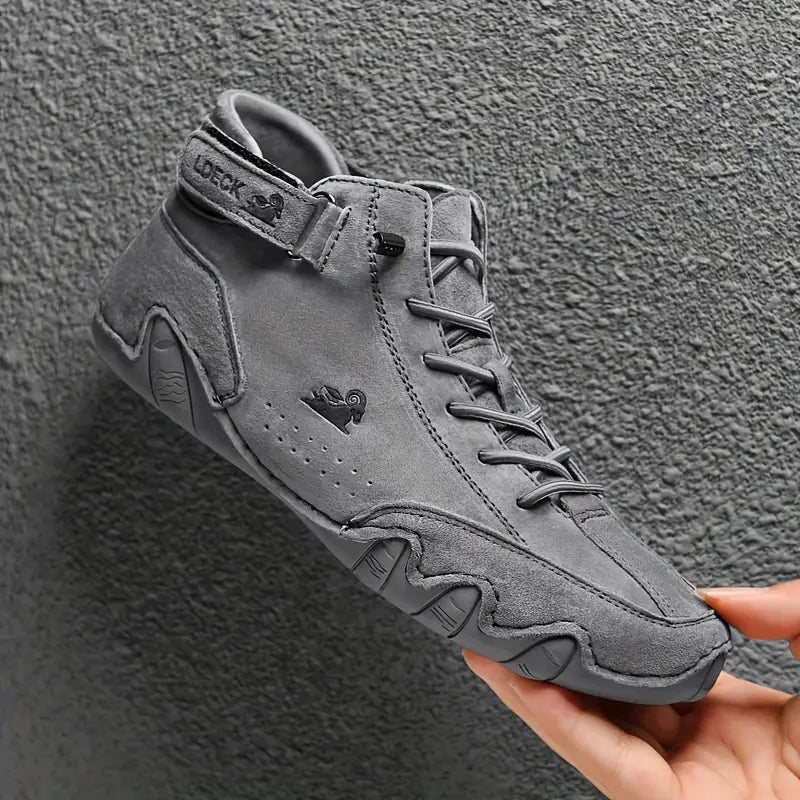 Waterdichte Heren Laarsschoenen met Hoge Schacht en Elastische Sluiting Kunstleer Robuust Straatmode