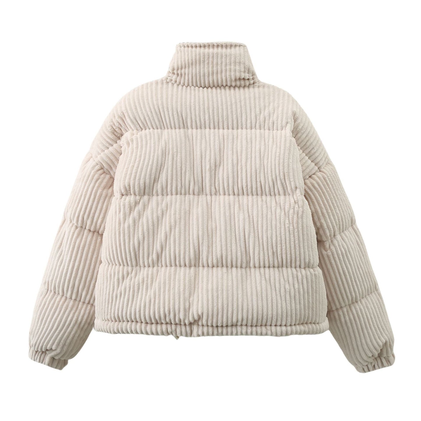 Dames Pufferjas Warm en Stijlvol Corduroy