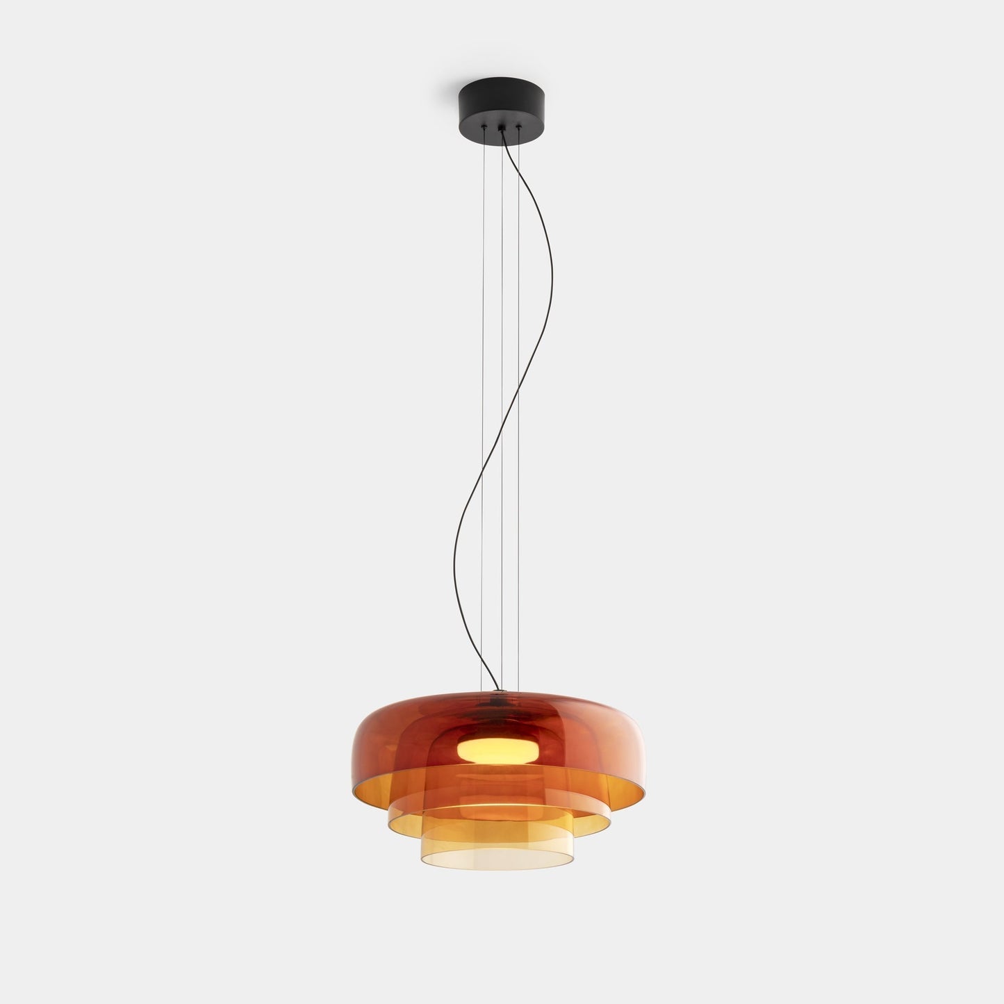 Hanglamp Glas Nordisch Design Gelaagd 1 2 3 Niveaus Oranje Groen Grijs Eetkamer Keuken Woonkamer Pendellamp Warm Licht LED Verstelbaar