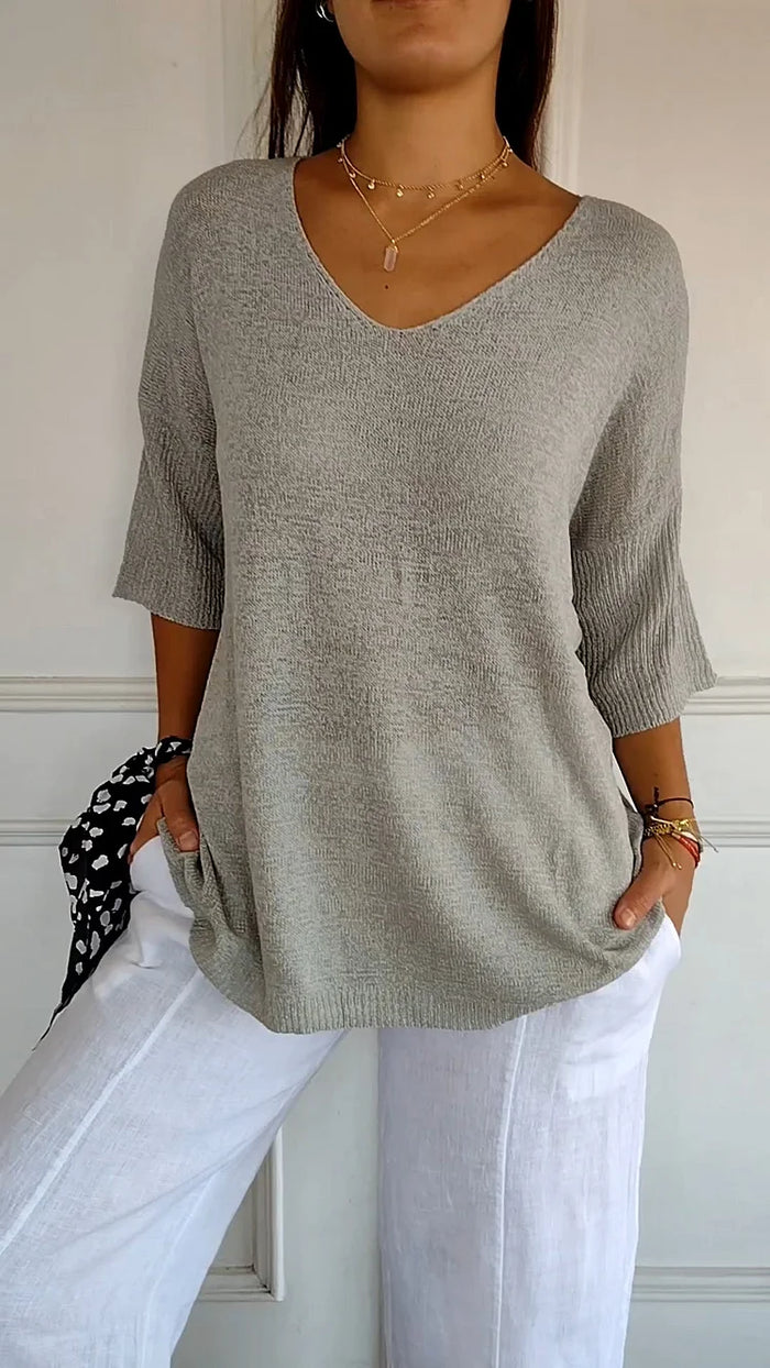 V-Hals Trui Chique Damestrui Zwart