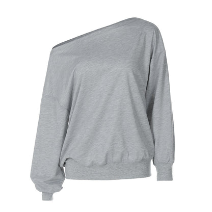 Dames Trui Off-Shoulder Zacht Casual Katoen Sweater
