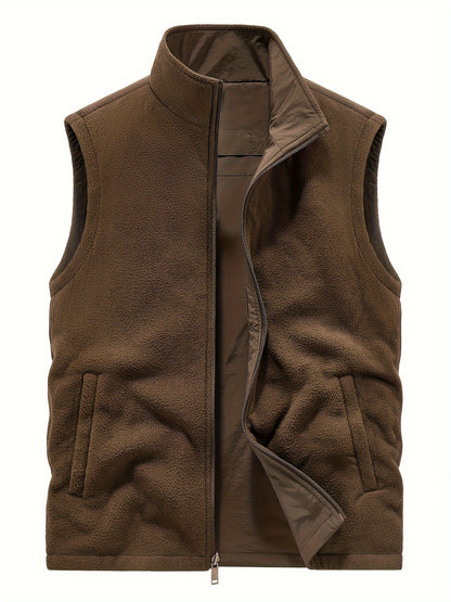 Reversibele Cardigan Zonder Mouwen voor Heren