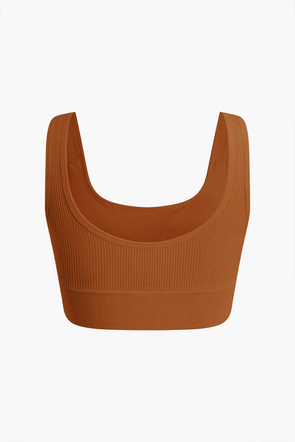 Yogaset Dames Naadloos met Crop Top en Shorts