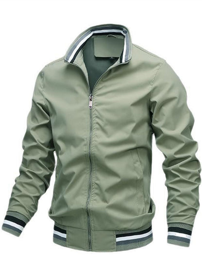Herfst Winter Jas Polyester Effen Donkerblauw Casual