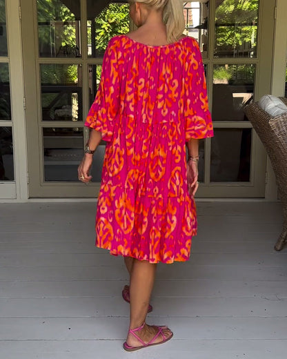 Dames Jurk Korte Mouwen Elegant Design