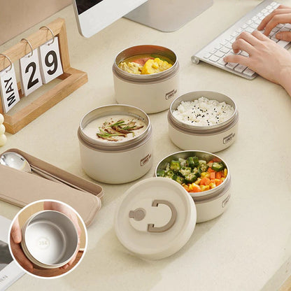 Geïsoleerde Lunchbox met Vacuümtechnologie – Houdt Eten Tot 4 Uur Warm – Lekvrij RVS Ontwerp – Ideaal voor School en Werk