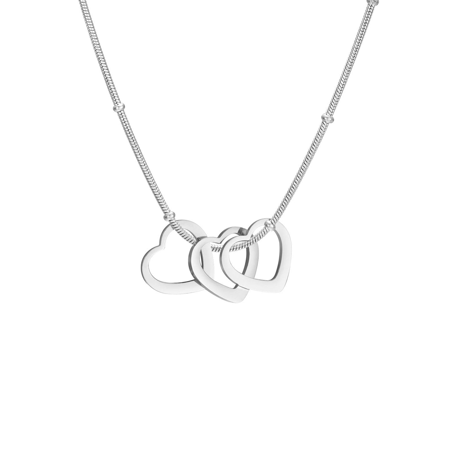Ketting met Hartjes Zilver Gelaagd voor Vrouwen