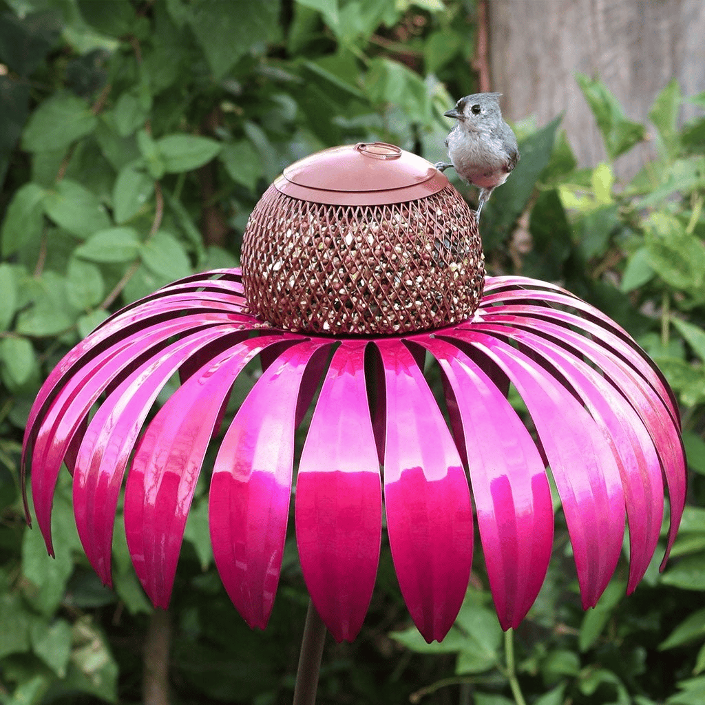Decoratieve Vogelvoeder voor de Tuin – Metalen Vogelvoerhouder op Steker voor Buiten