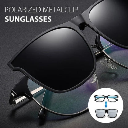 Magnetische Opzetstukjes Clip-On Zonnebril met Polariserende Lenzen UV400 Bescherming voor Brillendragers
